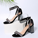SUPER WHOLESALE | Rhinestone Slingback Buckle Sandals