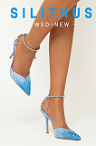 SUPER WHOLESALE | Rhinestone Sharpen Toe Heels