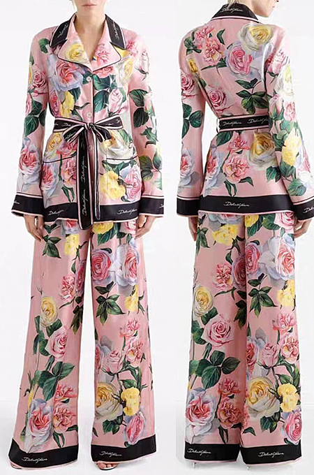 SUPER WHOLESALE | Rose Printed Shirt Set