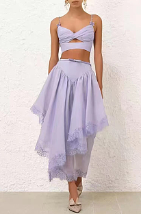 SUPER WHOLESALE | Lace Skirt Set with Beadeau Top