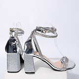 SUPER WHOLESALE | Rhinestone Slingback Buckle Sandals