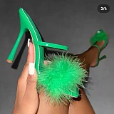 SUPER WHOLESALE | Feather Open-toe Sandals