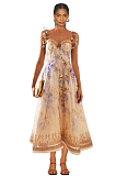 SUPER WHOLESALE | Cut-out Printed Long Dress
