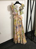 SUPER WHOLESALE | Cut-out Printed Long Dress