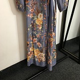 SUPER WHOLESALE | Self-tie Plunging Neck Printed Long Dress
