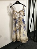 SUPER WHOLESALE | Cut-out Printed Long Dress
