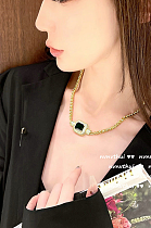 SUPER WHOLESALE | 925 Sterling Silver Gold Painting Necklace