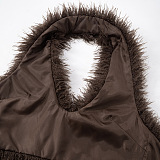 SUPER WHOLESALE | Furry Halter Top
