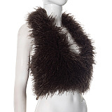 SUPER WHOLESALE | Furry Halter Top
