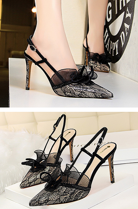 SUPER WHOLESALE | Lace Slingback Heels