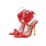 SUPER WHOLESALE | Open-toe Lace Up Heels
