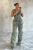 SUPER WHOLESALE | Cargo Denim Jumpsuit
