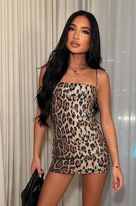 SUPER WHOLESALE |  Leopard Spaghetti Dress