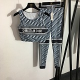 SUPER WHOLESALE | Monogram Printed Legging Suit with Tank Top