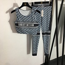 SUPER WHOLESALE | Monogram Printed Legging Suit with Tank Top