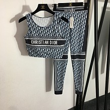 SUPER WHOLESALE | Monogram Printed Legging Suit with Tank Top