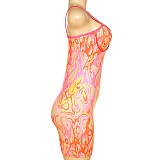 SUPER WHOLESALE | Printed Spaghetti Long Dress