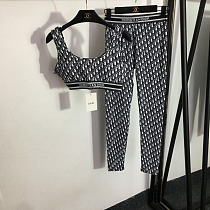 SUPER WHOLESALE | Monogram Printed Legging Suit with Tank Top