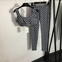 SUPER WHOLESALE | Monogram Printed Legging Suit with Tank Top