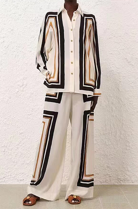 SUPER WHOLESALE | Printed Shirt Set