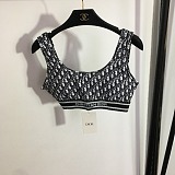 SUPER WHOLESALE | Monogram Printed Legging Suit with Tank Top