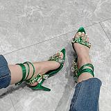 SUPER WHOLESALE | Open-toe Lace Up Heels(11cmh)
