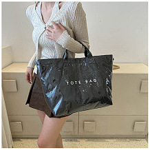 SUPER WHOLESALE |  Big Size Tote Bag in Black