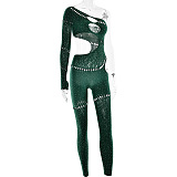 SUPER WHOLESALE | hotfix rhinestone Jumpsuit