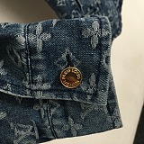 SUPER WHOLESALE | Old Money Monogram Denim Jacket Top