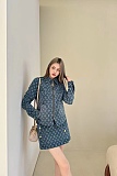 SUPER WHOLESALE | Old Money Monogram Denim Jacket Top
