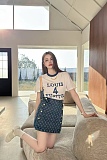 SUPER WHOLESALE | Old Money Monogram Skirt