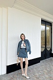 SUPER WHOLESALE | Old Money Monogram Denim Jacket Top