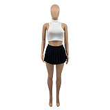 SUPER WHOLESALE |  Pleated Mini Skirt in Black