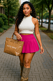 SUPER WHOLESALE |  Pleated Mini Skirt in Rose