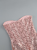 SUPER WHOLESALE | Strapless Sequins Dress