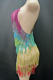 SUPER WHOLESALE |Rainbow Fringe Dress
