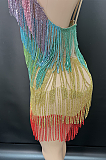 SUPER WHOLESALE |Rainbow Fringe Dress