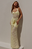SUPER WHOLESALE | Halter Lace Long Dress(Pre order)