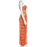 SUPER WHOLESALE |  Strapless Lace Dress