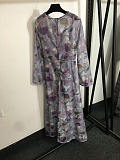 SUPER WHOLESALE | See-through Printed Long Dress