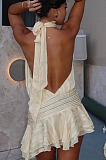 SUPER WHOLESALE |  Off-shoulder Open Back Pleated Dress