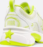 SUPER WHOLESALE |  Sneaker in White and Lime Green