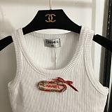 SUPER WHOLESALE | Embroidered   Knitted Tank Top