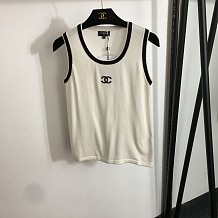 SUPER WHOLESALE |   Knitted Tank Top in Two Tones