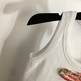 SUPER WHOLESALE | Embroidered   Knitted Tank Top