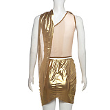 SUPER WHOLESALE |  Gold Skirt Set