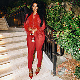 SUPER WHOLESALE | Feather Patchwork 2 Pieces