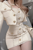 SUPER WHOLESALE | Knitted Dress Set with Crop Jacket Top