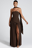 SUPER WHOLESALE | Split Strapless Dress