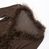 SUPER WHOLESALE | Feather Patchwork 2 Pieces